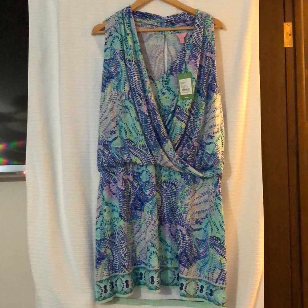 Lilly Pulitzer - Felizia Dress - Blue Current - XL